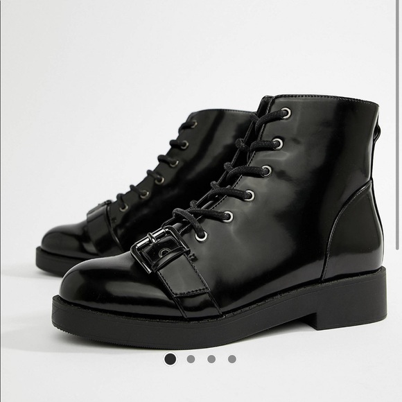 Asos acoustic chunky biker boots - Picture 1 of 4